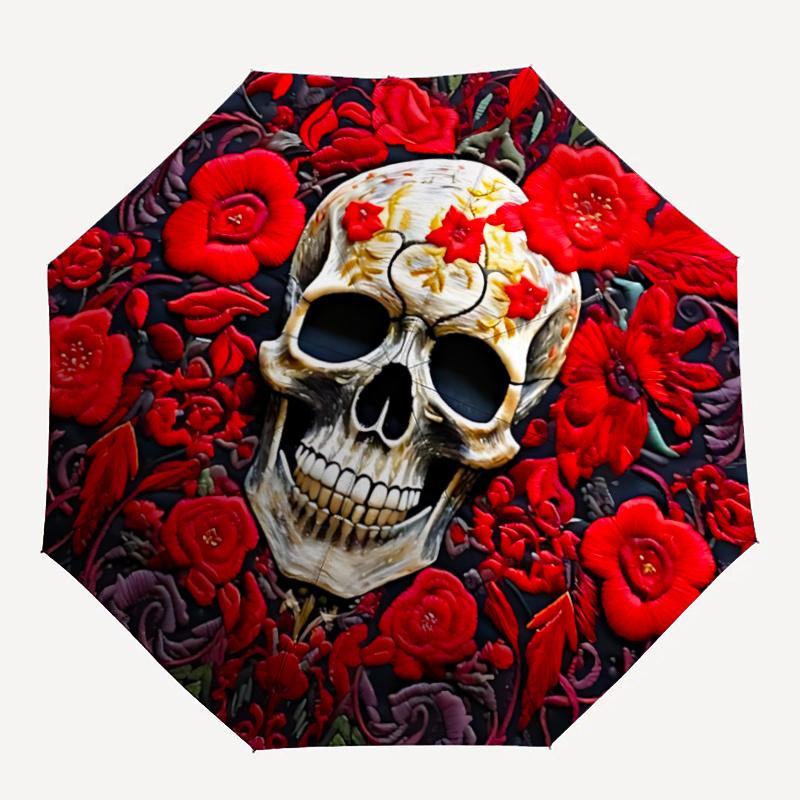 1pc Skull Flowers Automatic Open/close Umbrella, 8-Rib sturdy structure, Artistic Pattern, Compact Design, Fashion Lovers l011
1pc Skull Flowers Automatic Open/close Umbrella, 8-Rib sturdy structure, Artistic Pattern, Compact Design, Fashion Lovers l011