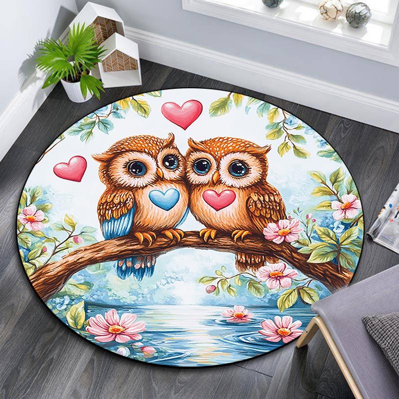 Love Owls in Autumn Round Area Rug,Carpet Rug for Living Room Bedroom Sofa Playroom Decor,Non-slip Floor Mat 80cmx80cm
Love Owls in Autumn Round Area Rug,Carpet Rug for Living Room Bedroom Sofa Playroom Decor,Non-slip Floor Mat 80cmx80cm
