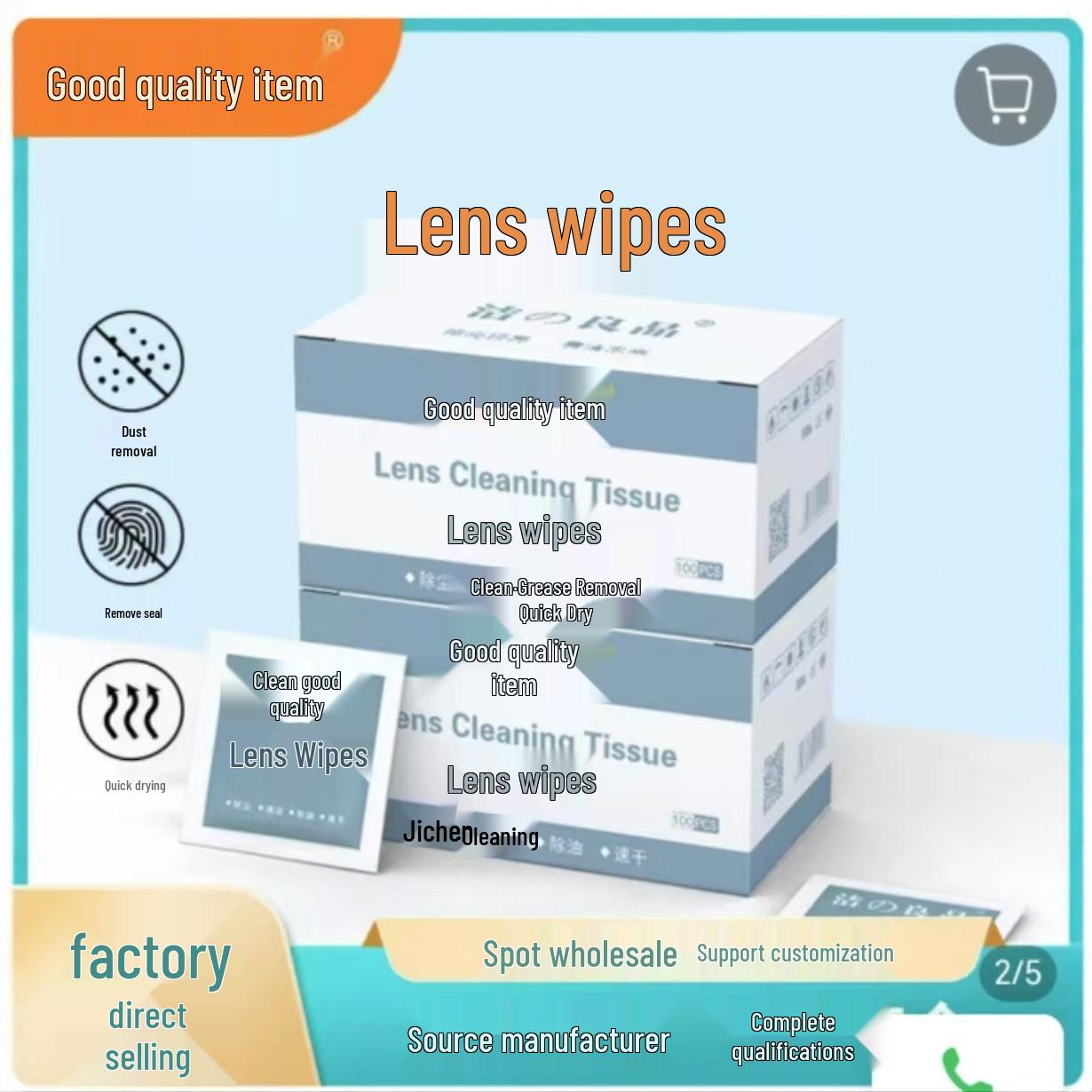 Professional Lens & Screen Cleaning Wet Wipes - Disposable Cloth for Glasses & Mobile Phones
Professional Lens & Screen Cleaning Wet Wipes - Disposable Cloth for Glasses & Mobile Phones