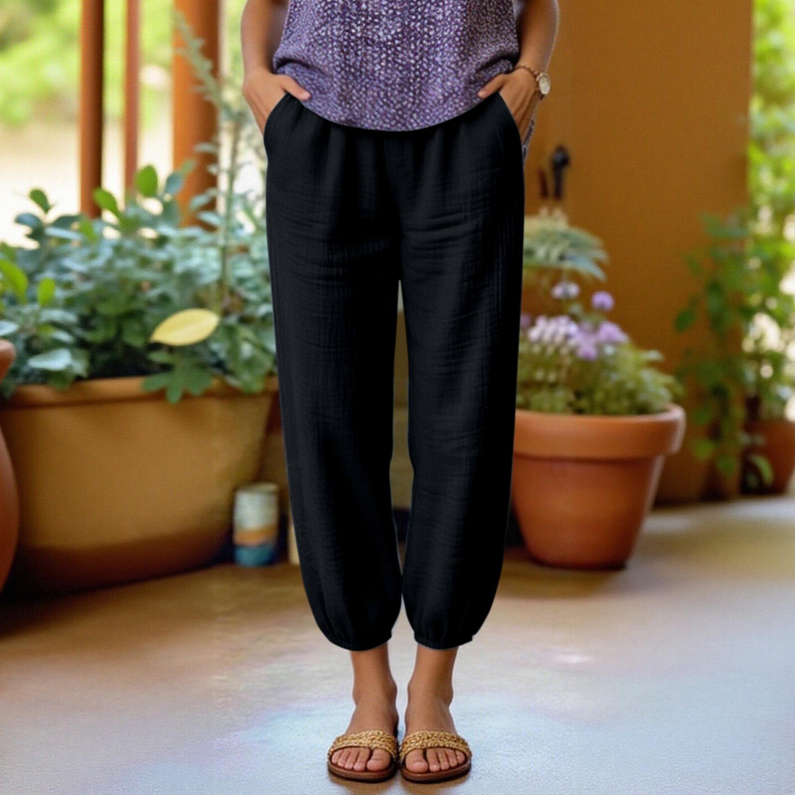 Women Casual Loose Fit Wide Leg Jogger Pants Elastic Waistband Lightweight Soft Fabric Breathable Relaxed Fit Ankle Cuffs XL чёрный
Women Casual Loose Fit Wide Leg Jogger Pants Elastic Waistband Lightweight Soft Fabric Breathable Relaxed Fit Ankle Cuffs XL чёрный