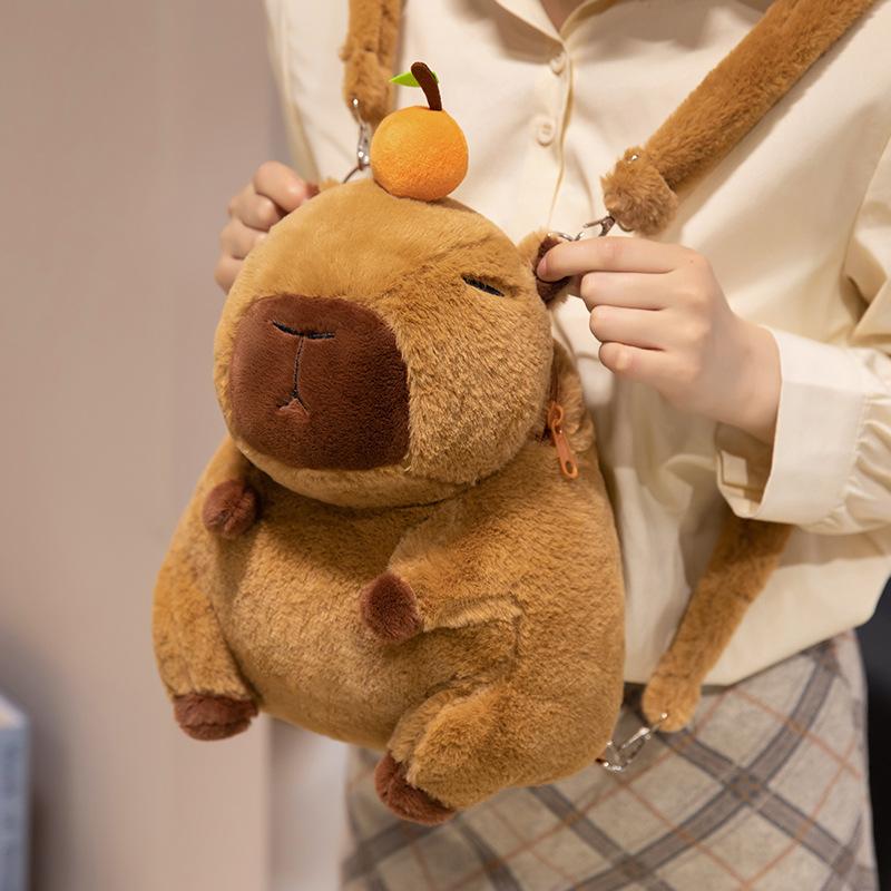 Capybara Child Plush Backpack With Adjustable Straps Leisure Outdoor Storage Bag Orange
Capybara Child Plush Backpack With Adjustable Straps Leisure Outdoor Storage Bag Orange