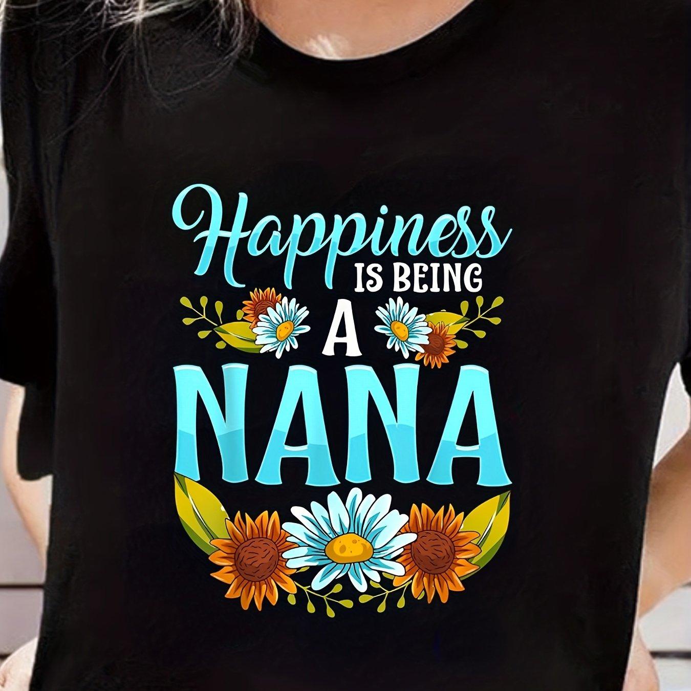 Happiness Being A Nana Print Short Sleeved Tshirts Solid Loose Crew Neck Active Comfort Tshirts Unisexs Clothing 4XL
Happiness Being A Nana Print Short Sleeved Tshirts Solid Loose Crew Neck Active Comfort Tshirts Unisexs Clothing 4XL