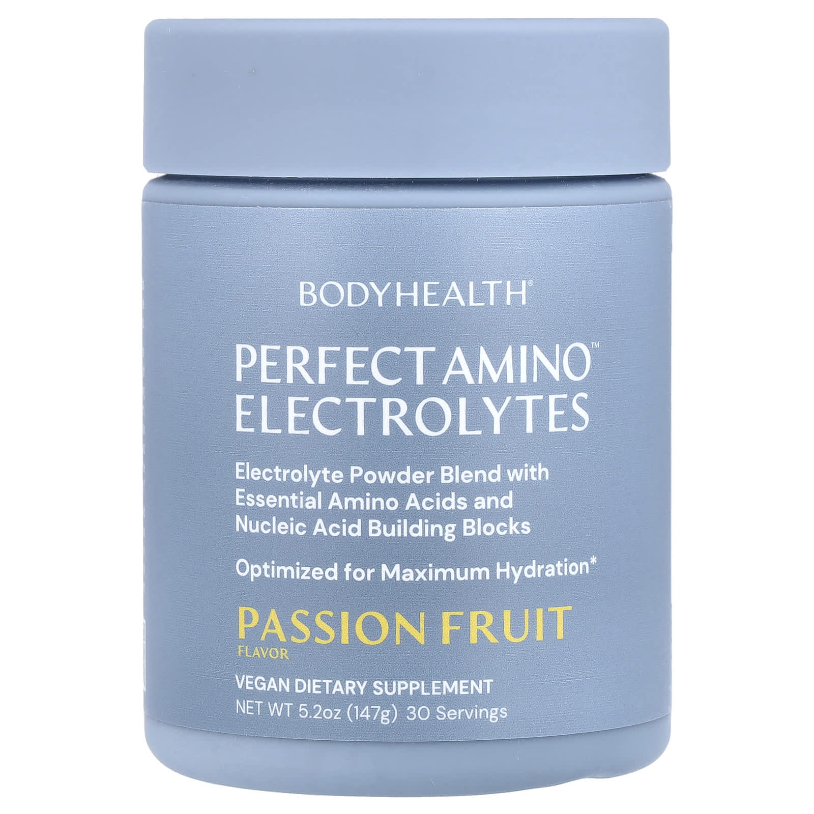 BodyHealth, Perfect Amino™ Electrolytes, Passion Fruit, 5.2 oz (147 g)
BodyHealth, Perfect Amino™ Electrolytes, Passion Fruit, 5.2 oz (147 g)