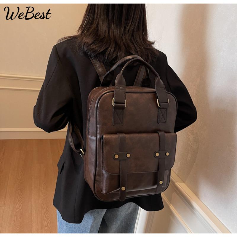 PU Retro Multifunctional Backpack чорний
PU Retro Multifunctional Backpack чорний