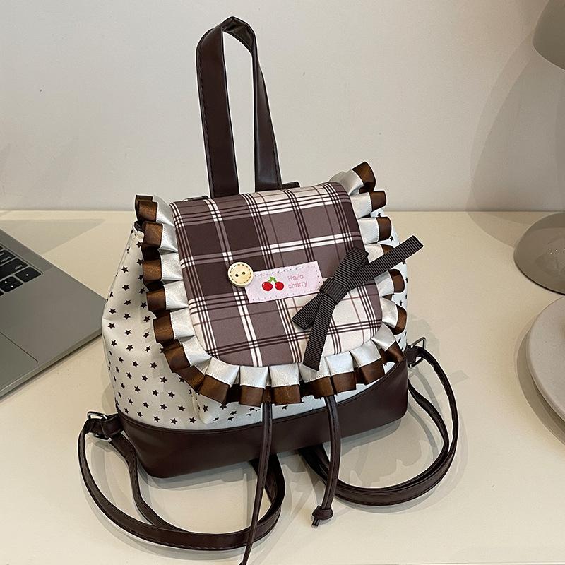 Популярный рюкзак интернет-знаменитости женский 2025 новый универсальный плечевой мешок японская универсальная кружевная сумка с бантом коричневый
Популярный рюкзак интернет-знаменитости женский 2025 новый универсальный плечевой мешок японская универсальная кружевная сумка с бантом коричневый