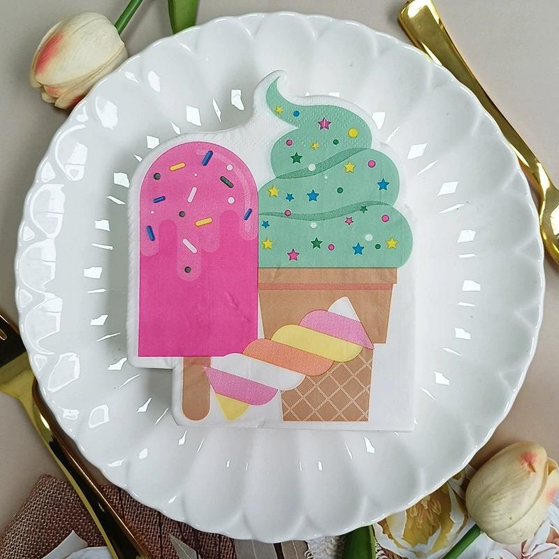 20Pcs/Bag Sweet Ice Cream Theme Paper Napkins Ballerina Disposable Tissues for Girl Birthday Baby Shower Wedding Party Decor
20Pcs/Bag Sweet Ice Cream Theme Paper Napkins Ballerina Disposable Tissues for Girl Birthday Baby Shower Wedding Party Decor