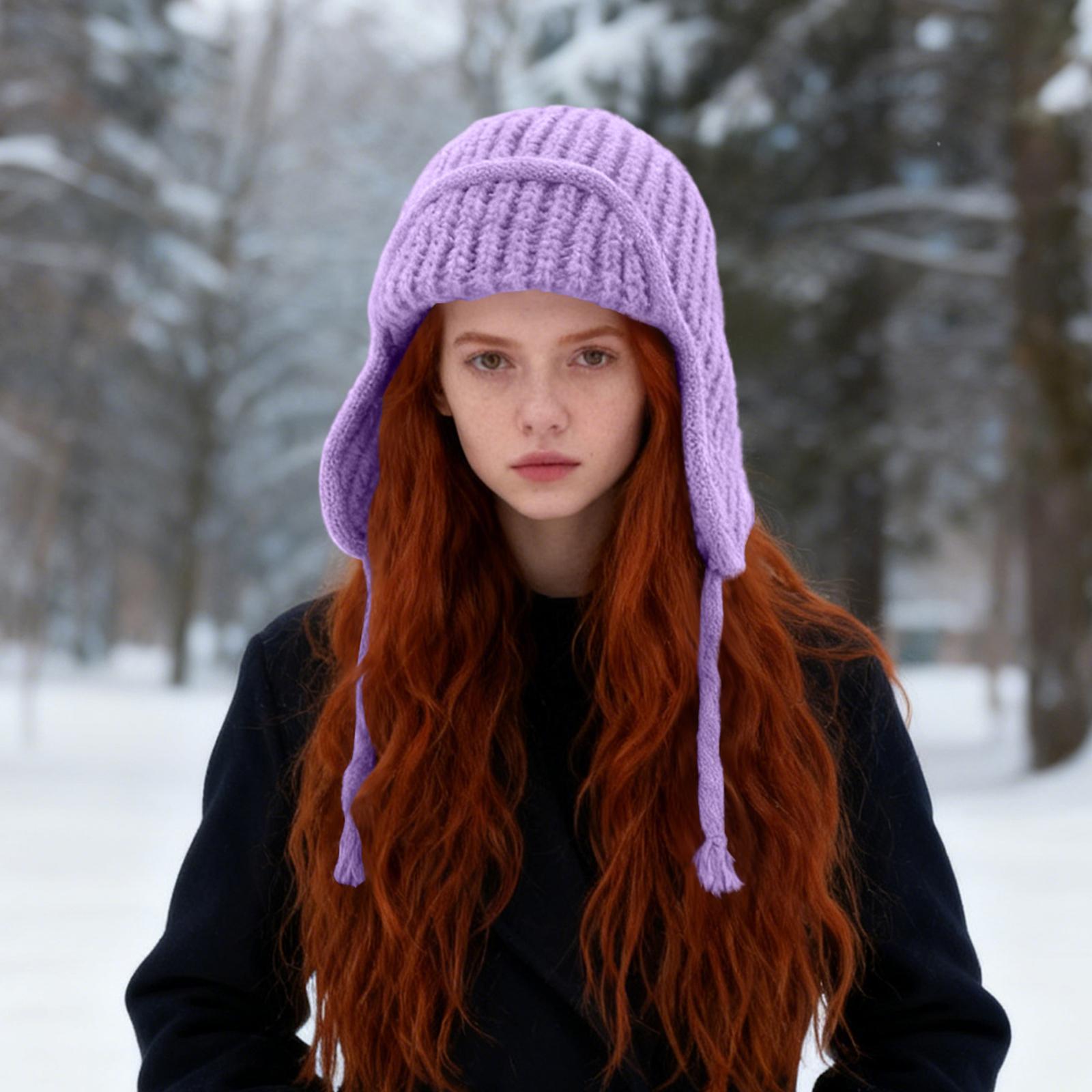 Korean Women Earflap Cap With Tie Closure Cold Proof Flying Cap Solid Color Woolen Crochet Bonnet Warm Knitted Earmuff Hat 2025 One Size фіолетовий
Korean Women Earflap Cap With Tie Closure Cold Proof Flying Cap Solid Color Woolen Crochet Bonnet Warm Knitted Earmuff Hat 2025 One Size фіолетовий