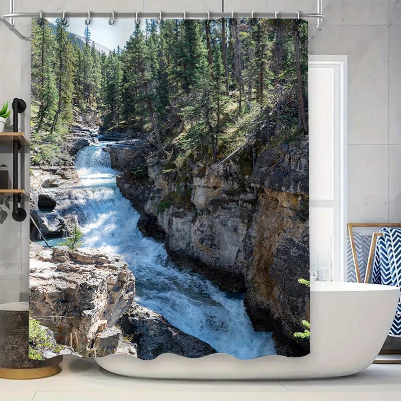 3D Forest Stream Shower Curtain Waterproof Home Decor Bathroom Accessories Blue White Tones 72X84 Inches (180 X 213 Cm) W60H190(CM)-1 Pcs
3D Forest Stream Shower Curtain Waterproof Home Decor Bathroom Accessories Blue White Tones 72X84 Inches (180 X 213 Cm) W60H190(CM)-1 Pcs