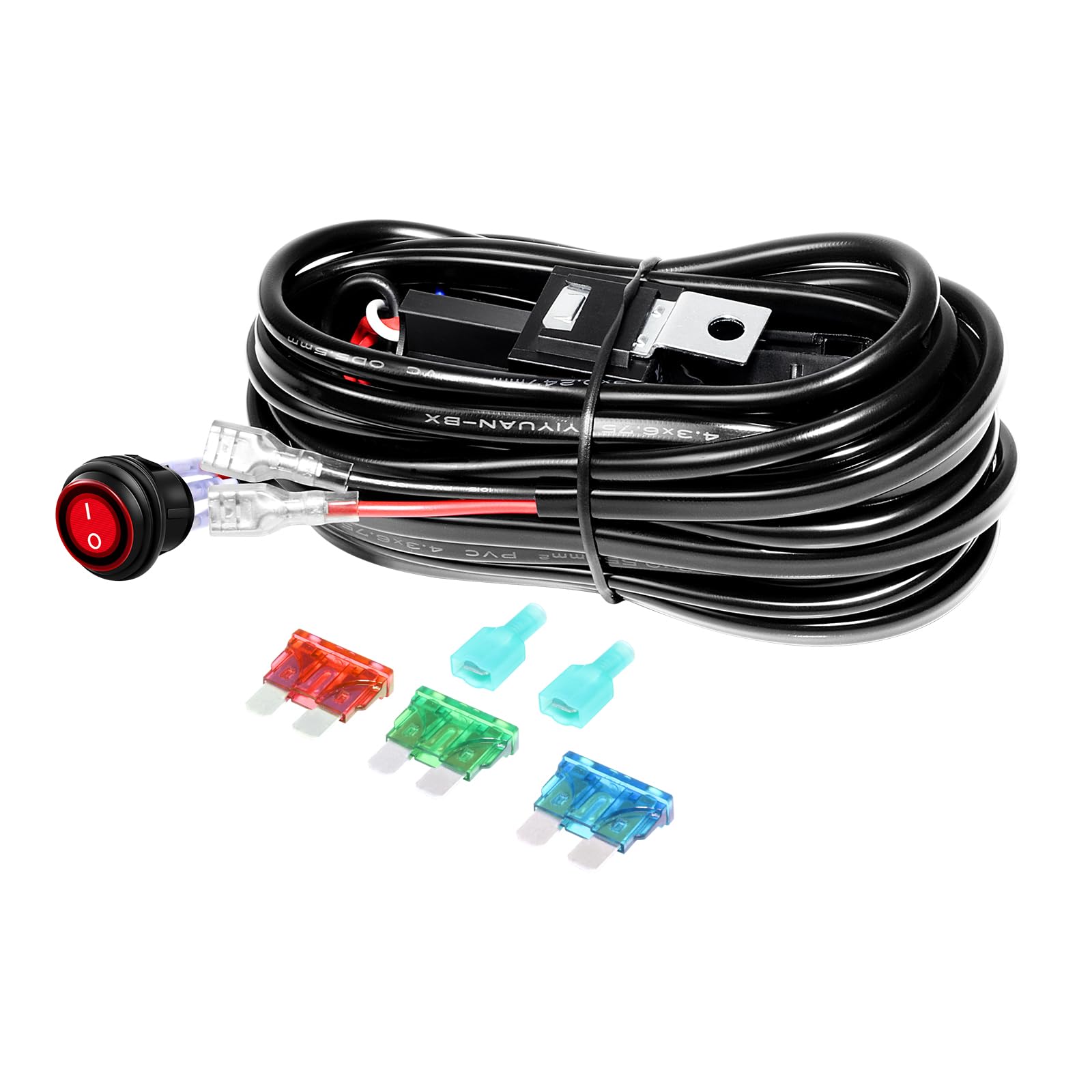 SKYWORLD Universal Fog Light Wiring LED Light Bar Wiring Harness Kit 1 Lead 12V LED Work Light Fog Light
SKYWORLD Universal Fog Light Wiring LED Light Bar Wiring Harness Kit 1 Lead 12V LED Work Light Fog Light