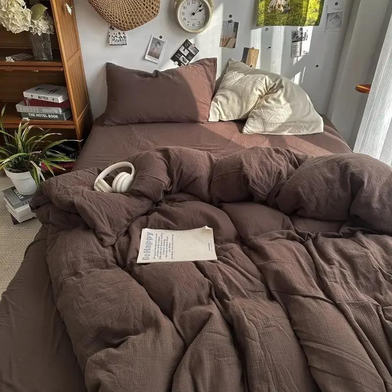 Bedding Set Ins Ambiance Blue Coffee Grid Mixed with Washed Cotton Minimalist Four Piece Set Fitted Sheets Duvet Cover Flat Bed Sheet&150x200 4pcs коричневий
Bedding Set Ins Ambiance Blue Coffee Grid Mixed with Washed Cotton Minimalist Four Piece Set Fitted Sheets Duvet Cover Flat Bed Sheet&150x200 4pcs коричневий