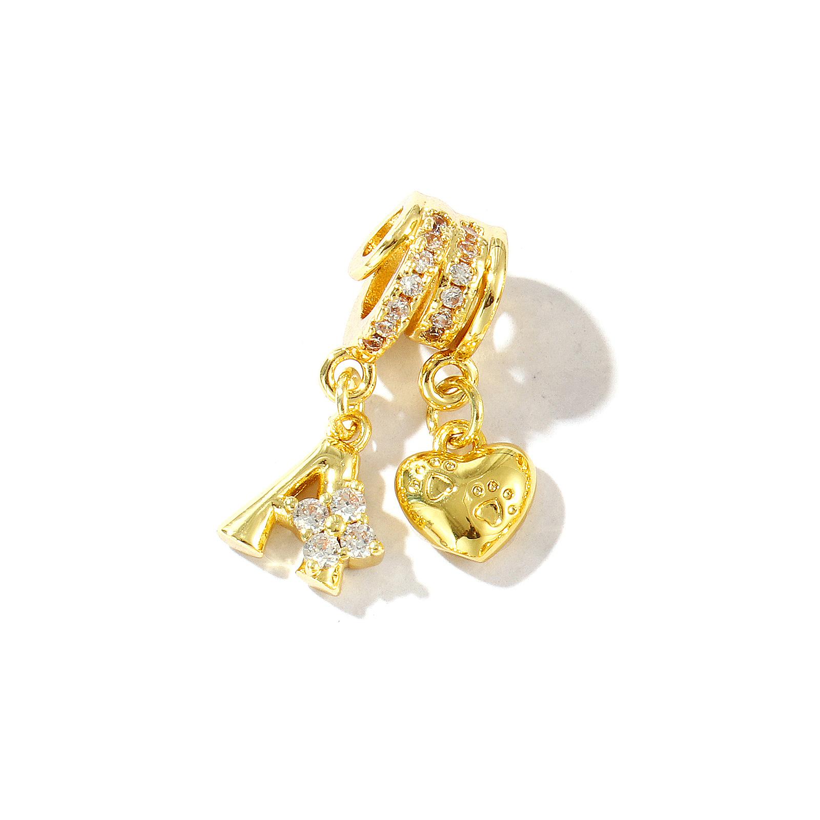 1 Piece Brass Charms Message A-Z Capital Alphabet Initial Letter Name Transparent Cubic Zirconia Claw Print Heart Pendant
1 Piece Brass Charms Message A-Z Capital Alphabet Initial Letter Name Transparent Cubic Zirconia Claw Print Heart Pendant