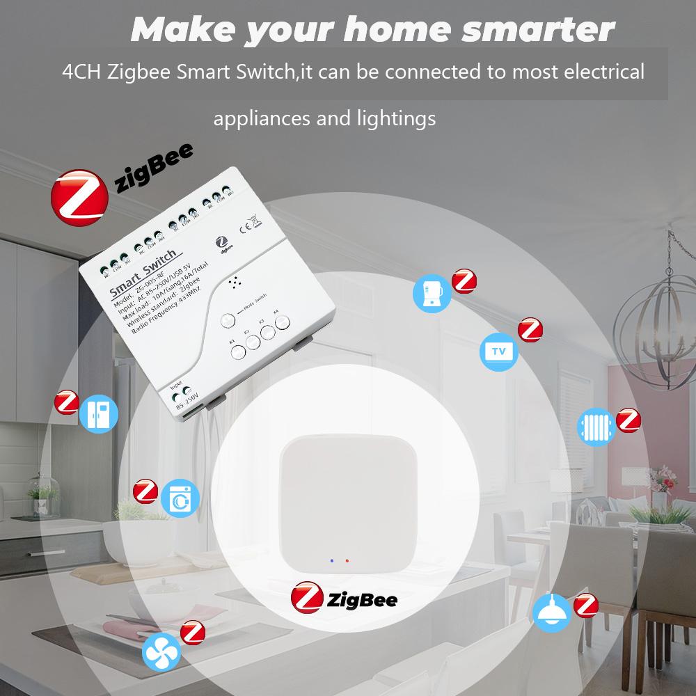 Релейный модуль умного переключателя Zigbee, домашняя автоматизация, 1/2/4 канала, 5 В, 12 В, 7-32 В, 220 В, приложение, дистанционное управление, совместимое с Alexa Google
Релейный модуль умного переключателя Zigbee, домашняя автоматизация, 1/2/4 канала, 5 В, 12 В, 7-32 В, 220 В, приложение, дистанционное управление, совместимое с Alexa Google