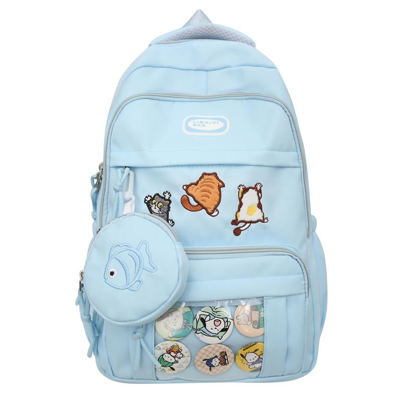 Женский школьный рюкзак с рисунком, студенческий рюкзак большой вместимости, легкий рюкзак синий
Женский школьный рюкзак с рисунком, студенческий рюкзак большой вместимости, легкий рюкзак синий