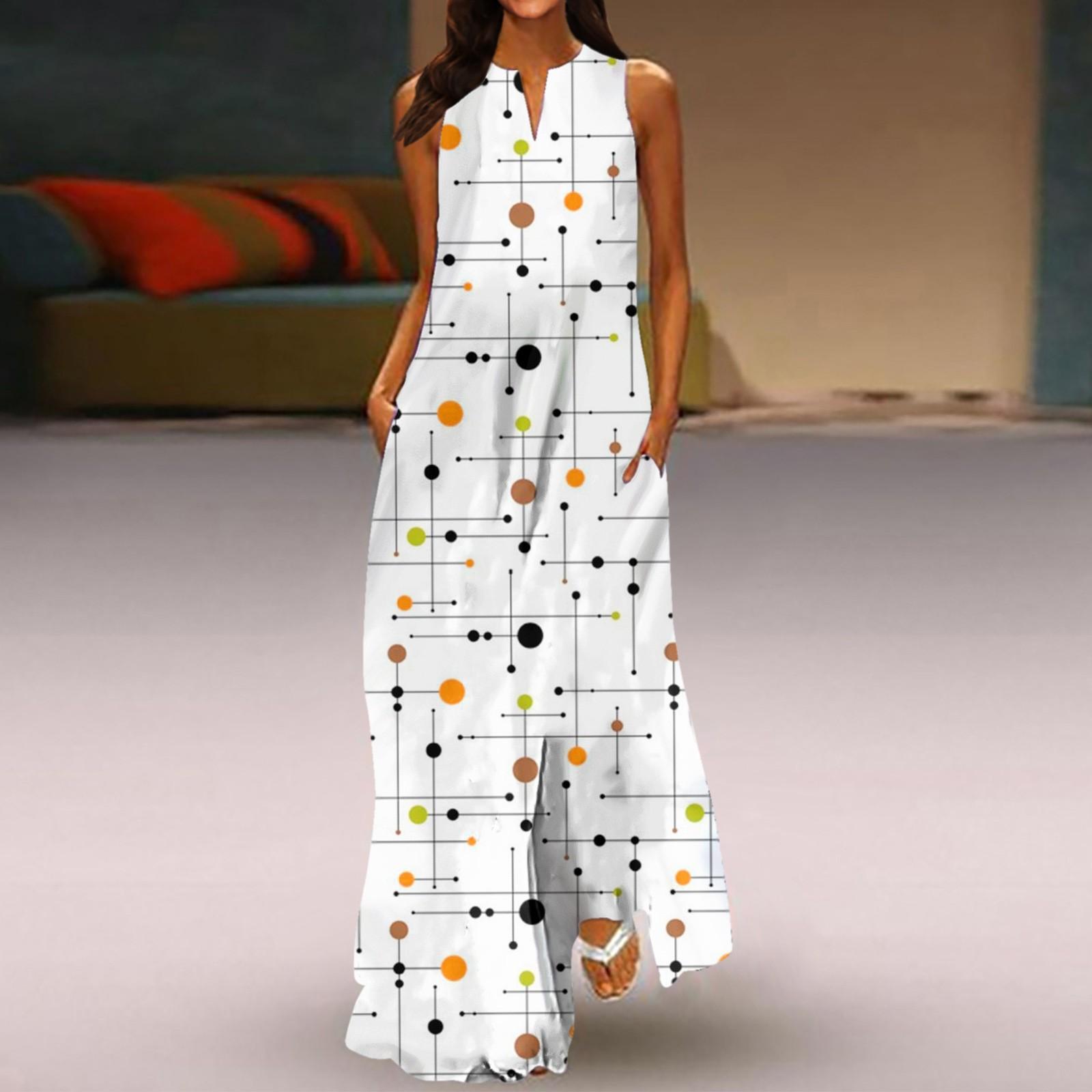 Women s New Spring And Summer Fashion V-neck Color Printing Sleeveless Long Dress XXXXXXL білий
Women s New Spring And Summer Fashion V-neck Color Printing Sleeveless Long Dress XXXXXXL білий
