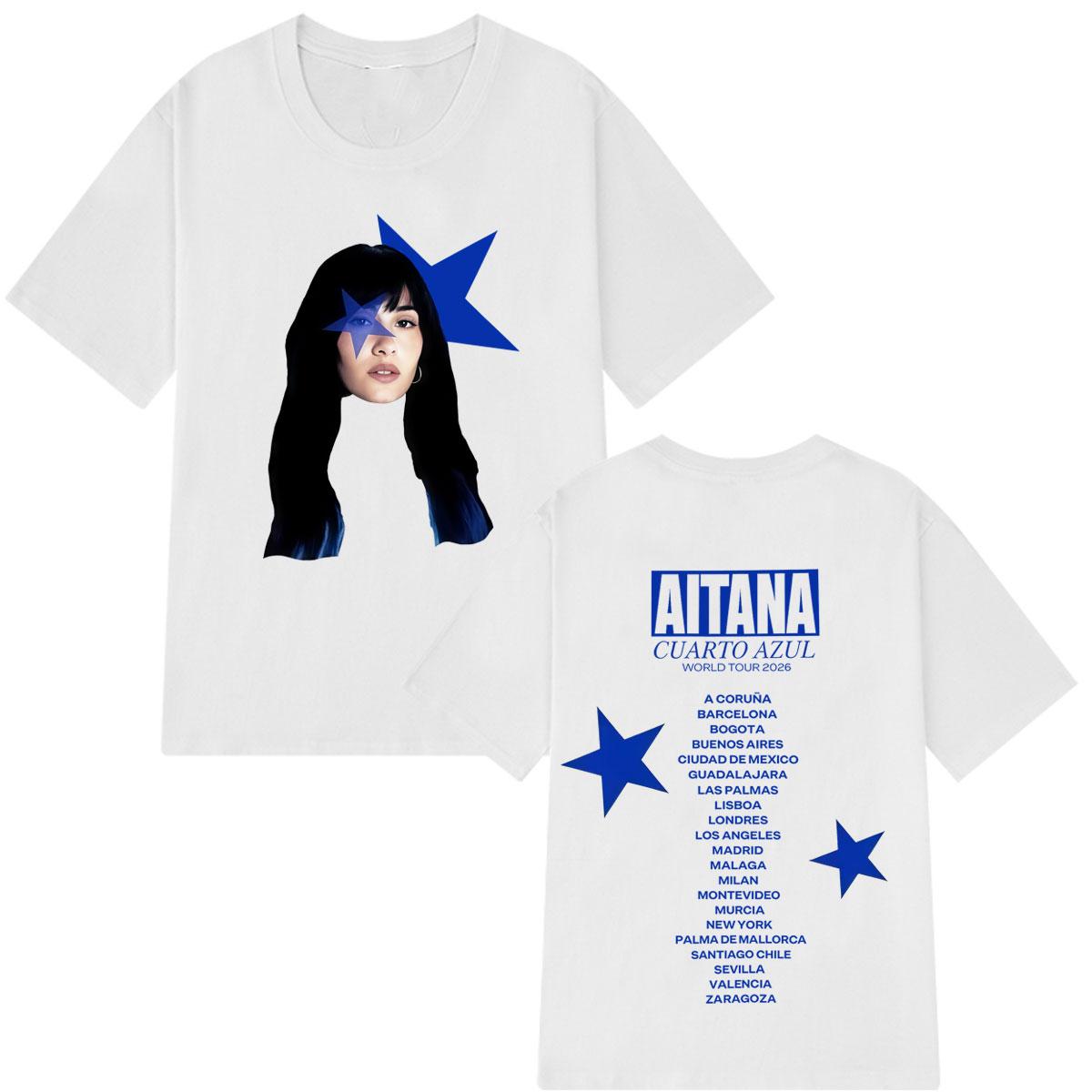 Singer Aitana Cuarto Azul Tour 2026 Print Shirt Men Women Fashion Y2K T-shirt Short-sleeved Cotton Aesthetic Tops Fan Gifts 5XL різнокольоровий
Singer Aitana Cuarto Azul Tour 2026 Print Shirt Men Women Fashion Y2K T-shirt Short-sleeved Cotton Aesthetic Tops Fan Gifts 5XL різнокольоровий