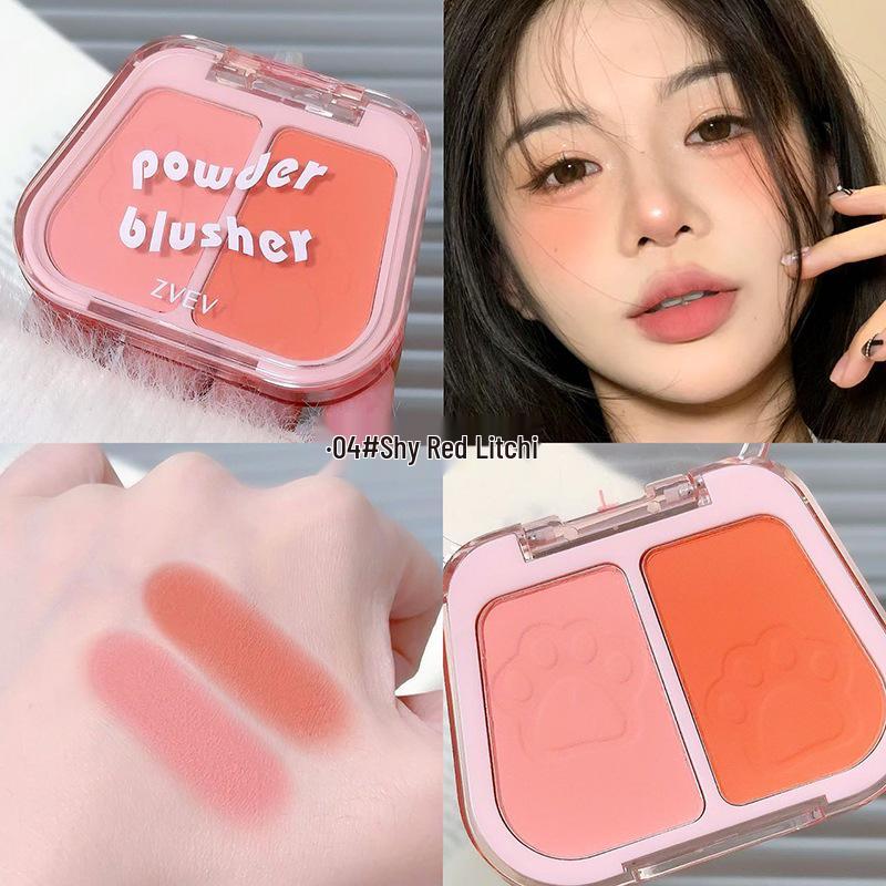 ZVEV Two-Color Natural Vitality Blush & Highlighter: Matte, Whitening, Nude Makeup with Contouring, Fall-Resistant.
ZVEV Two-Color Natural Vitality Blush & Highlighter: Matte, Whitening, Nude Makeup with Contouring, Fall-Resistant.