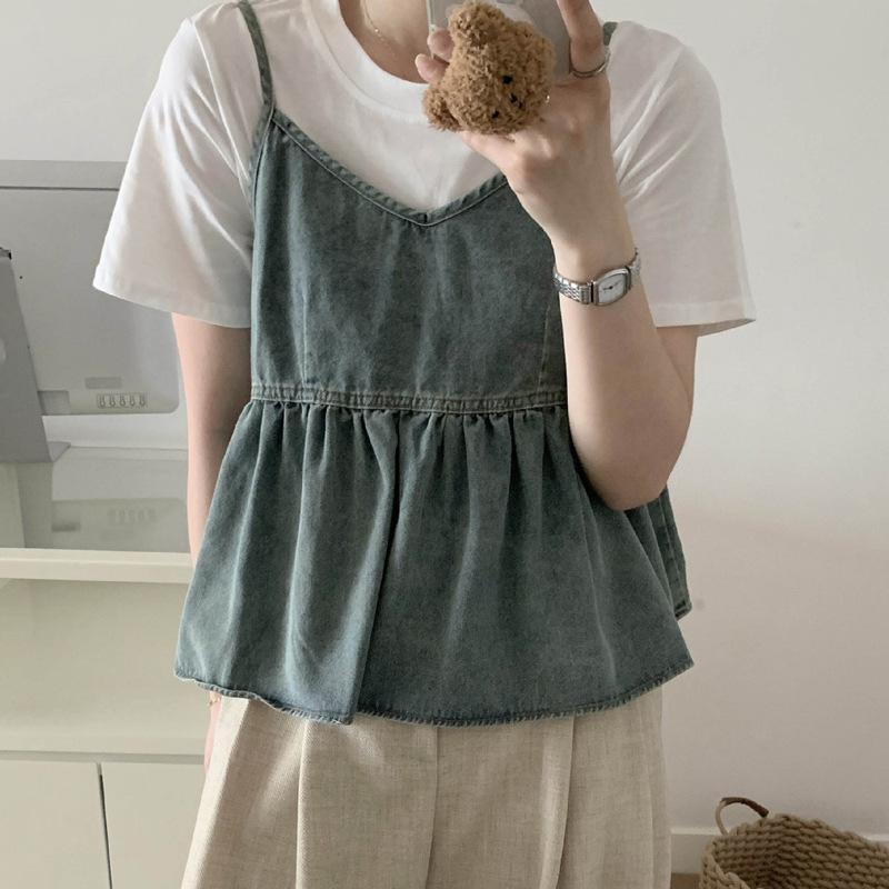 Стильная элегантность, мода, женский повседневный жилет с оборками, универсальный, с V-образным вырезом, глубокий цвет, верхняя одежда, плиссированная безрукавка, джинсовая майка, топы для женщин One size (42.5-52.5 kg) светло-синий
Стильная элегантность, мода, женский повседневный жилет с оборками, универсальный, с V-образным вырезом, глубокий цвет, верхняя одежда, плиссированная безрукавка, джинсовая майка, топы для женщин One size (42.5-52.5 kg) светло-синий