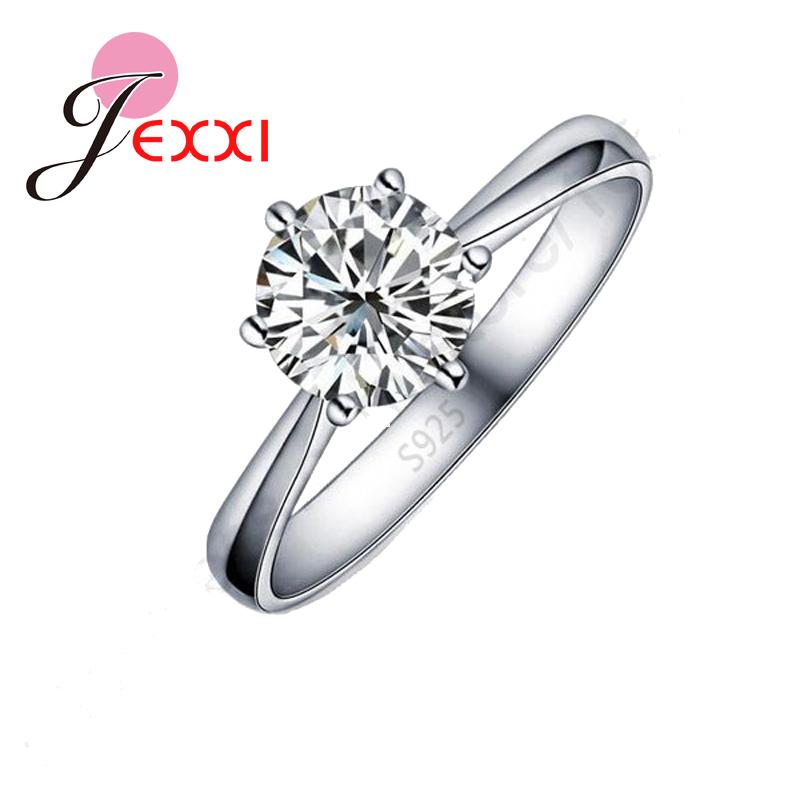Hot One PC Classic Real Pure 925 Sterling Silver Jewelry Crystal Cubic Zirconia CZ 6 Claws Women Finger Rings Nice Gift 6
Hot One PC Classic Real Pure 925 Sterling Silver Jewelry Crystal Cubic Zirconia CZ 6 Claws Women Finger Rings Nice Gift 6