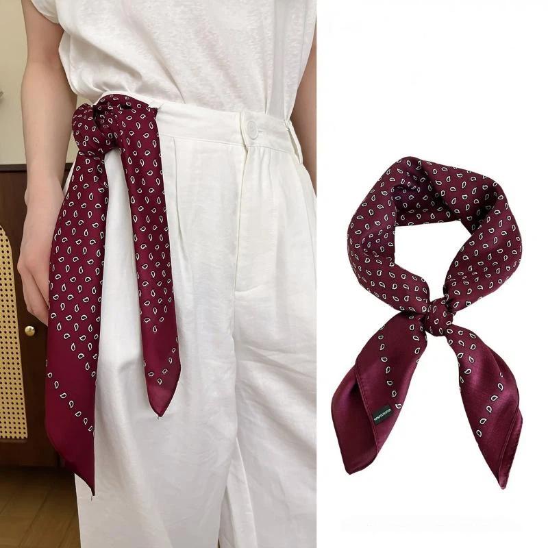 Fashion Satin Square Scarf for Women Paisley Polka Dot Print Neck Bandana Versatile Waist Belt for Outdoor and Office Looks
Fashion Satin Square Scarf for Women Paisley Polka Dot Print Neck Bandana Versatile Waist Belt for Outdoor and Office Looks