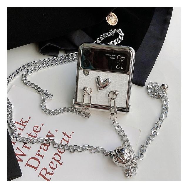 Гальванический чехол для телефона из искусственной кожи с сердечком любви для Samsung Galaxy Z Flip 4 3, защитный чехол на петлях, регулируемый ремешок через плечо For Samsung Z Flip 3
Гальванический чехол для телефона из искусственной кожи с сердечком любви для Samsung Galaxy Z Flip 4 3, защитный чехол на петлях, регулируемый ремешок через плечо For Samsung Z Flip 3