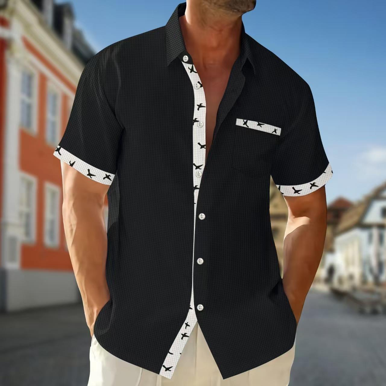 Men s Casual Button Pocket Short Sleeved Lapel Shirt XXXL чорний
Men s Casual Button Pocket Short Sleeved Lapel Shirt XXXL чорний