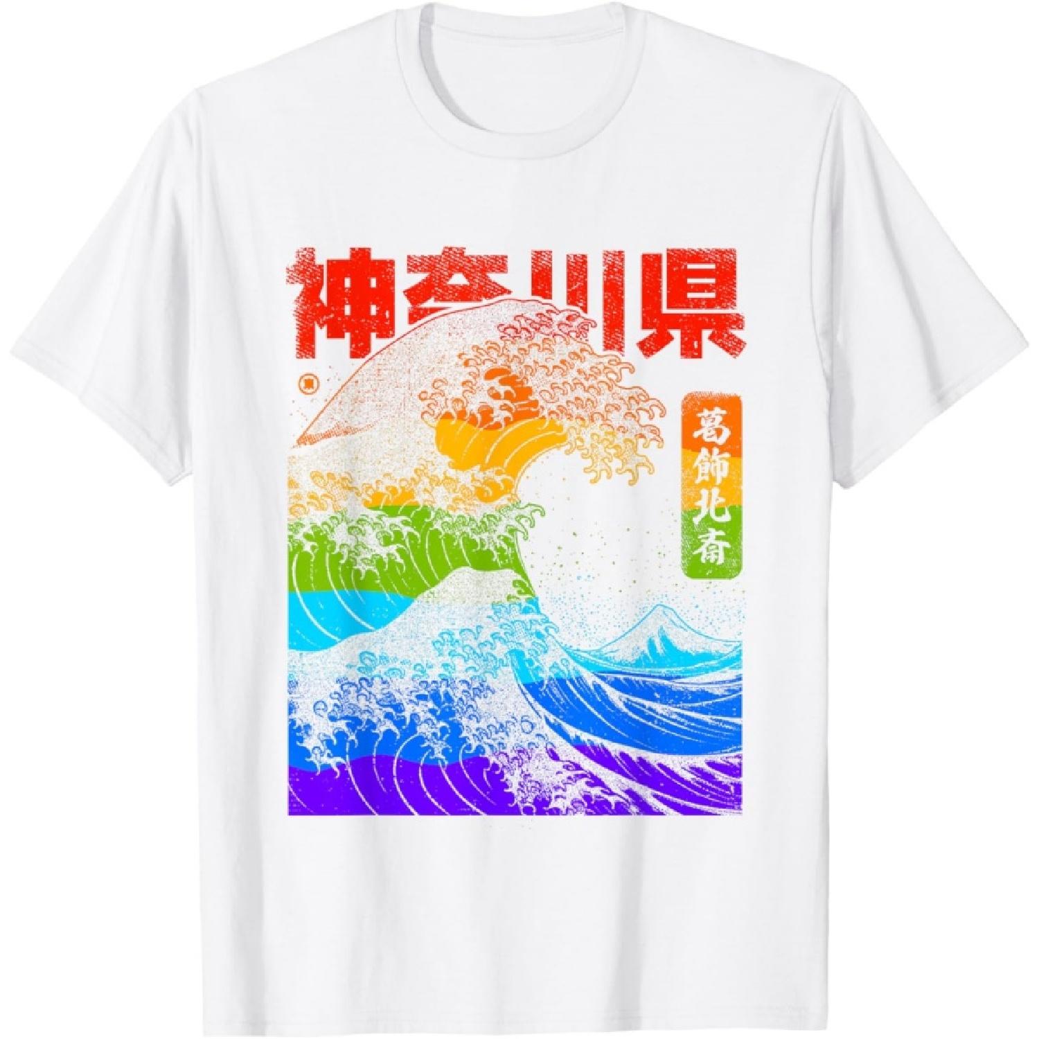 Vintage Japanese Kanagawa Hokusai Rainbow Pride Great Wave T-Shirt XXXXXL білий
Vintage Japanese Kanagawa Hokusai Rainbow Pride Great Wave T-Shirt XXXXXL білий