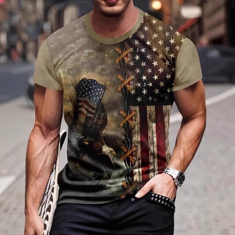 Spring Summer Men s Vintage American Flag Print Short Sleeve T-Shirt Casual Retro Graphic Tee S
Spring Summer Men s Vintage American Flag Print Short Sleeve T-Shirt Casual Retro Graphic Tee S