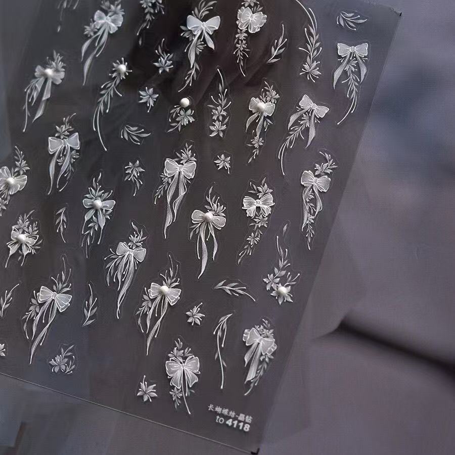 Crystal Diamond Shell Light White Bow Nail Stickers Ins Pearl Elegant Tassel Long Bow Nail Decoration T166-Flower Bow, Pearl
Crystal Diamond Shell Light White Bow Nail Stickers Ins Pearl Elegant Tassel Long Bow Nail Decoration T166-Flower Bow, Pearl