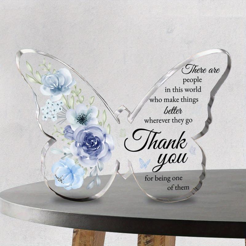 2D Flat Heartfelt Appreciation Acrylic Thank You Gift Plaque, Floral Butterfly Design, Suitable for Wall Decoration, Porch, Room, Villa, Accents Home, 10*7CM
2D Flat Heartfelt Appreciation Acrylic Thank You Gift Plaque, Floral Butterfly Design, Suitable for Wall Decoration, Porch, Room, Villa, Accents Home, 10*7CM