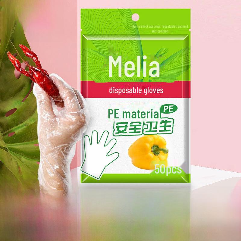 Одноразовые пластиковые перчатки Melia для еды, косметики, мытья шампунем и использования на кухне 50 Pieces
Одноразовые пластиковые перчатки Melia для еды, косметики, мытья шампунем и использования на кухне 50 Pieces