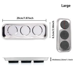 Stainless Steel Magnetic Tool Tray Set, 3 Sizes Heavy Duty Tool Organizer Trays, Magnetic Parts Holder for Screws, Nuts
Stainless Steel Magnetic Tool Tray Set, 3 Sizes Heavy Duty Tool Organizer Trays, Magnetic Parts Holder for Screws, Nuts
