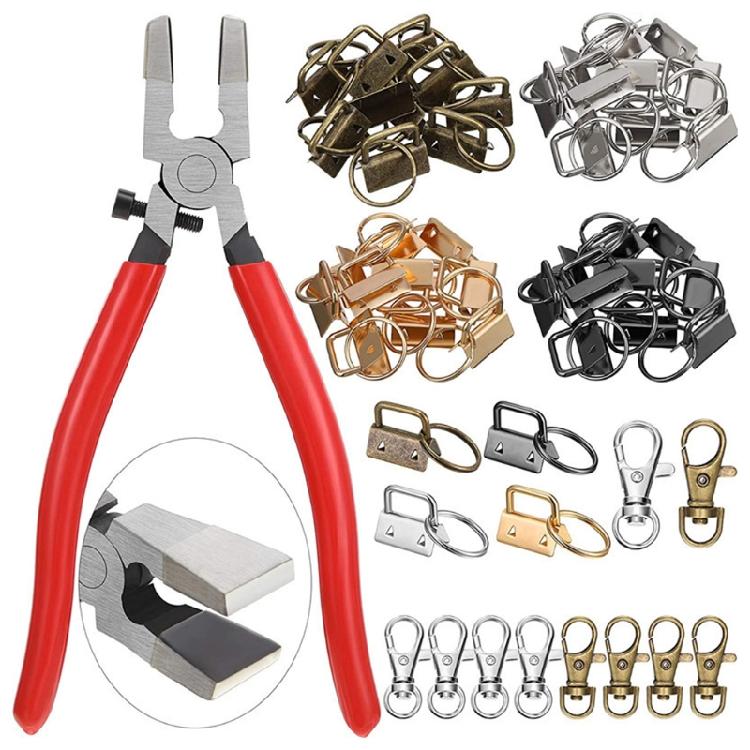 0.98Inch 49PCS Keychain and Wristlet Clamp for Key Fob Hardware with Pliers Tool 1
0.98Inch 49PCS Keychain and Wristlet Clamp for Key Fob Hardware with Pliers Tool 1