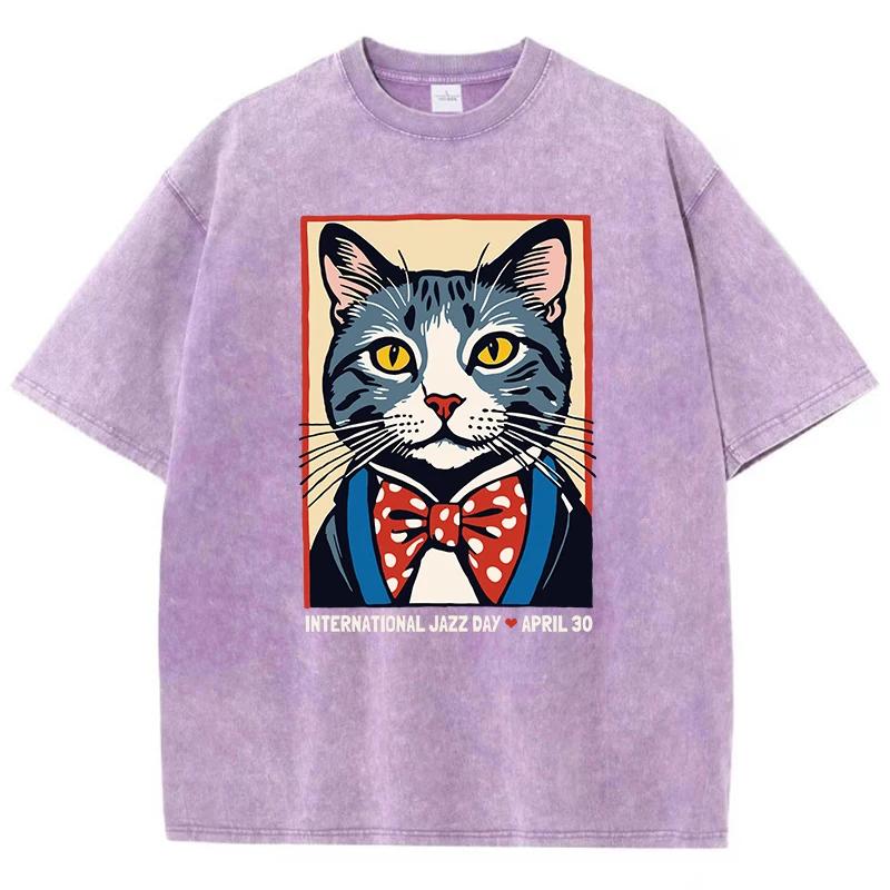 Woman Washed T-Shirts International Jazz Day April 30 Print Tee Shirts Distressed Crewneck Oversized Tops Vintage Clothes S
Woman Washed T-Shirts International Jazz Day April 30 Print Tee Shirts Distressed Crewneck Oversized Tops Vintage Clothes S