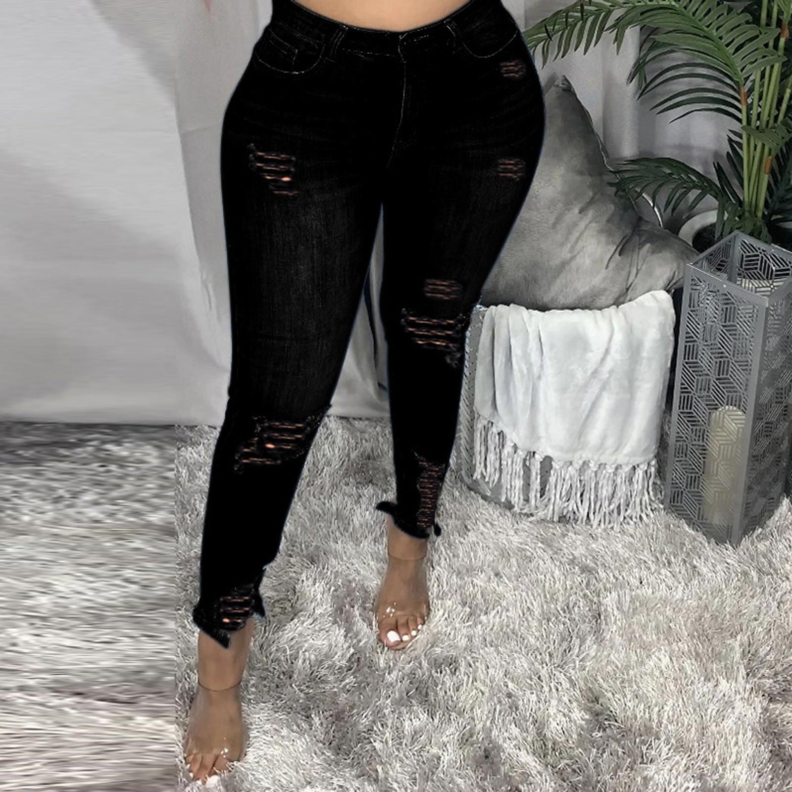 Женские тонкие потертые рваные длинные джинсы с градиентом, джинсовые сексуальные обычные брюки M чёрный
Женские тонкие потертые рваные длинные джинсы с градиентом, джинсовые сексуальные обычные брюки M чёрный