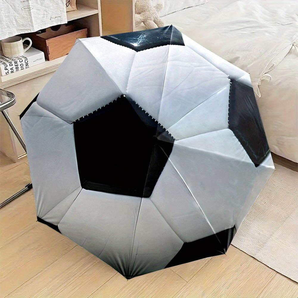 Automatic Folding Umbrella with Soccer Ball Design - Auto-Open/Close, 8-Rib Compact & Portable Umbrella with Handle, Black & W (as the picture,iron&8K)
Automatic Folding Umbrella with Soccer Ball Design - Auto-Open/Close, 8-Rib Compact & Portable Umbrella with Handle, Black & W (as the picture,iron&8K)