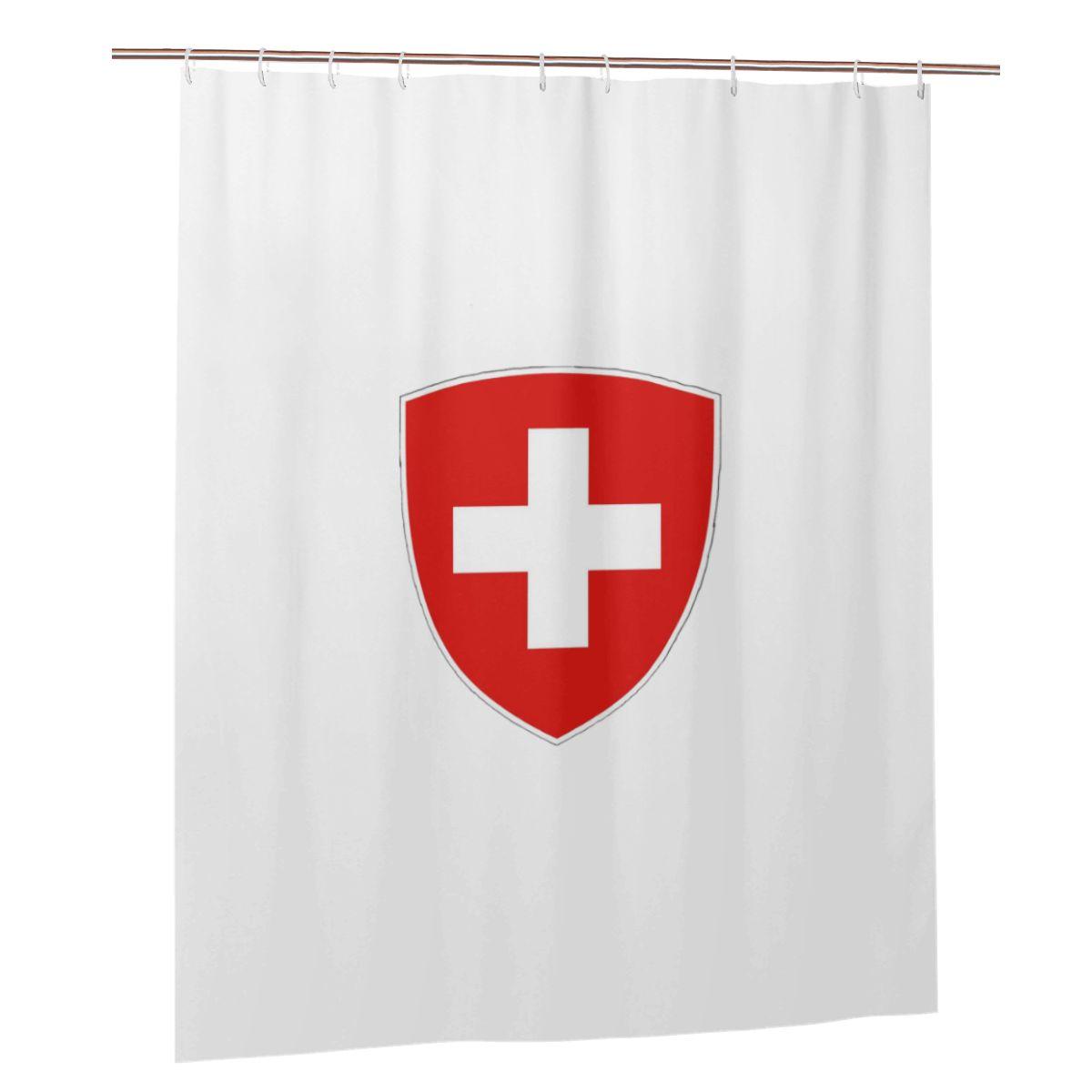 Coat Of Arms Of Switzerland Flag Shower Curtain Bathroom Polyester Waterproof Bath Curtains With Hooks W60H190(CM)-1 Pcs
Coat Of Arms Of Switzerland Flag Shower Curtain Bathroom Polyester Waterproof Bath Curtains With Hooks W60H190(CM)-1 Pcs