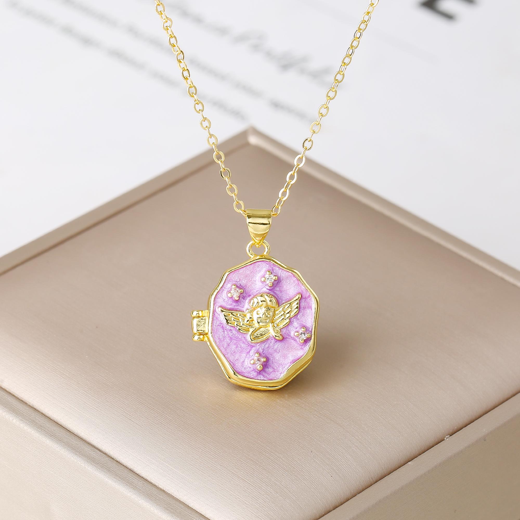 4 Colors Enamel Angel Opening and Closing Album Box Necklace Pet Photo Frame Necklace Women s Art Retro Collar Chain
4 Colors Enamel Angel Opening and Closing Album Box Necklace Pet Photo Frame Necklace Women s Art Retro Collar Chain