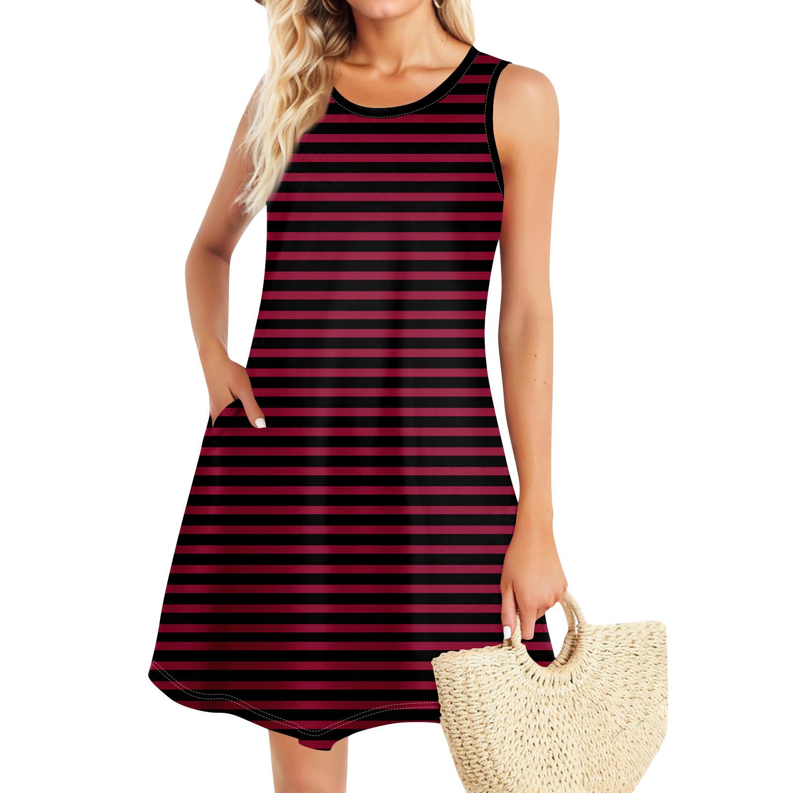 Летние платья для женщин Пляжный Бохо без рукавов Винтажный принт Футболка с карманами Сарафаны-майки XL винный
Летние платья для женщин Пляжный Бохо без рукавов Винтажный принт Футболка с карманами Сарафаны-майки XL винный