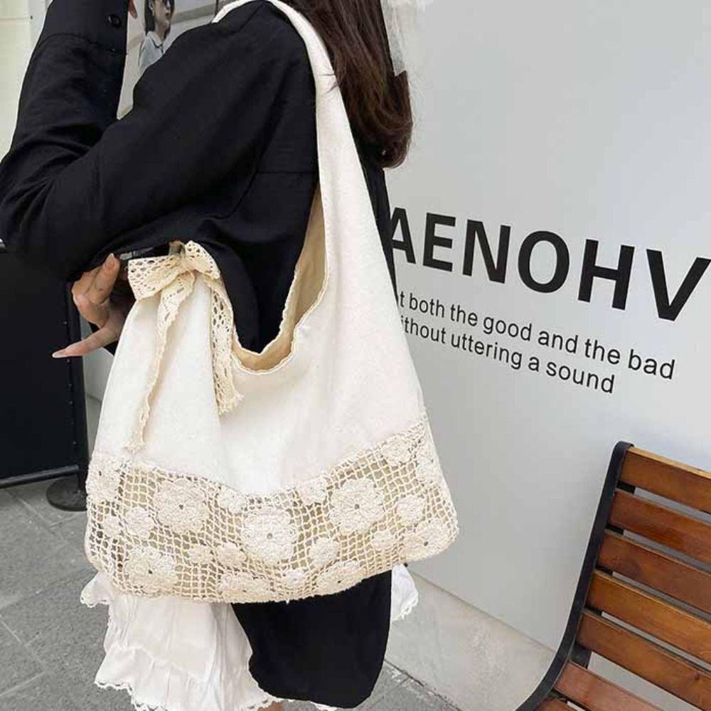 Tote Bag Solid Color Woven Bag Hollow Out Hollow Shoulder Bag Casual Flower Beach Bag Summer Bag
Tote Bag Solid Color Woven Bag Hollow Out Hollow Shoulder Bag Casual Flower Beach Bag Summer Bag