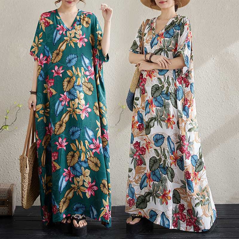 Summer Cotton and Linen Printed V-neck Loose Oversized Simple Long Skirt One size зелёный
Summer Cotton and Linen Printed V-neck Loose Oversized Simple Long Skirt One size зелёный