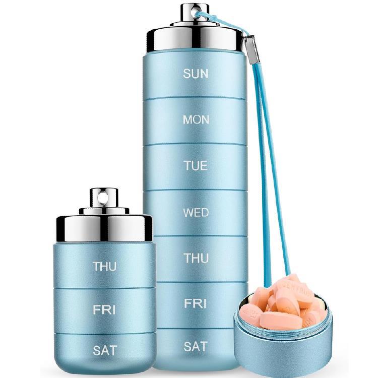 7pcs Metal Pill Organizers, Stackable Portable Waterproof Travel Pill Box, Large Aluminum Alloy Travel Pill Case синій
7pcs Metal Pill Organizers, Stackable Portable Waterproof Travel Pill Box, Large Aluminum Alloy Travel Pill Case синій