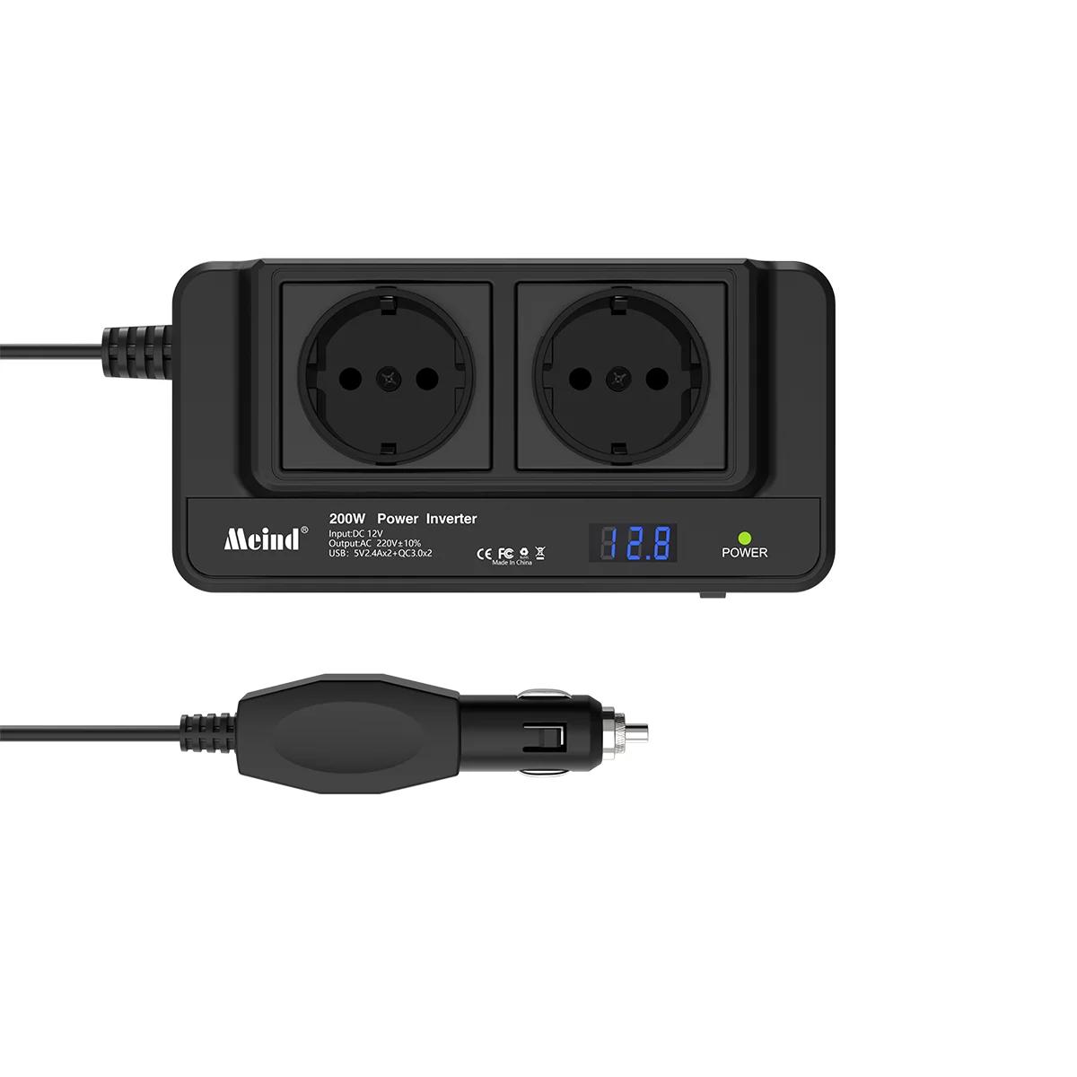 Car Power Inverter 200W DC 12V to AC 220V 4 USB Ports 400W Peak EU Socket Auto Converter Charger Cigarette Lighter Adapter чорний
Car Power Inverter 200W DC 12V to AC 220V 4 USB Ports 400W Peak EU Socket Auto Converter Charger Cigarette Lighter Adapter чорний