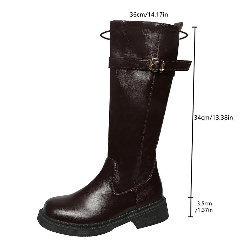 Fashion Buckle Platform Knee High top Women Side Zipper Pu Leather Long Woman Wide Toe Thick Sole Riding Botas Mujer 35
Fashion Buckle Platform Knee High top Women Side Zipper Pu Leather Long Woman Wide Toe Thick Sole Riding Botas Mujer 35