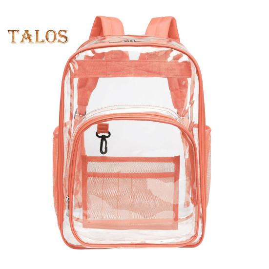 Прозрачный водонепроницаемый рюкзак большой емкости школьная сумка мужской и женский прозрачный дорожный рюкзак для школы работа отпуск розовый