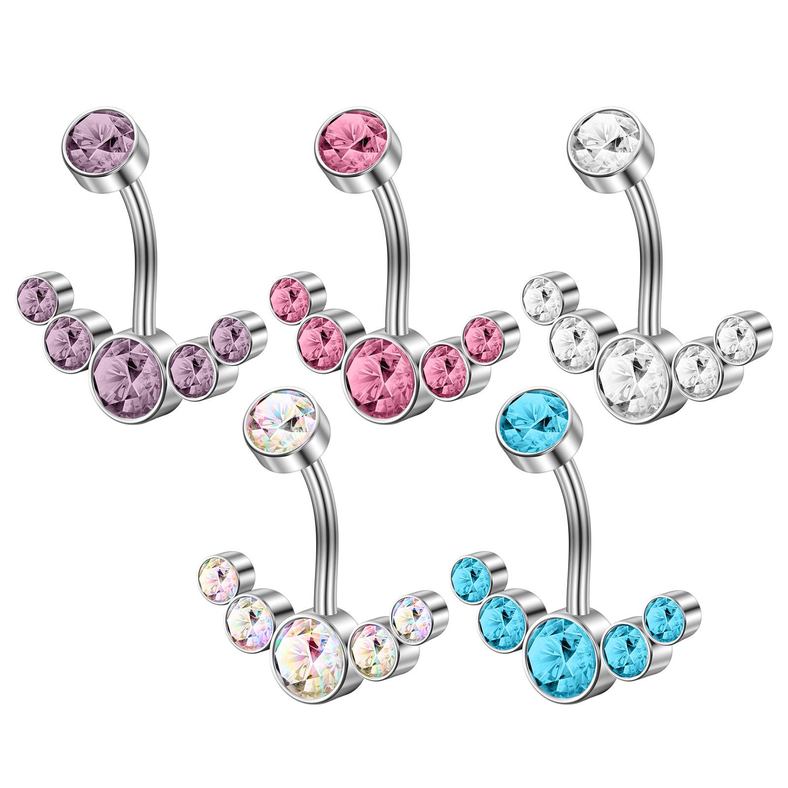 Stainless Steel Zircon Navel Ring Navel Nail Inner Tooth Curved Rod Puncture Navel Jewelry
Stainless Steel Zircon Navel Ring Navel Nail Inner Tooth Curved Rod Puncture Navel Jewelry