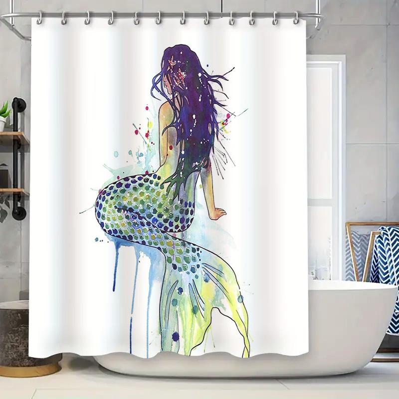Mermaid Shower Curtain Blue Ocean Fantasy Waterproof Decor Bathroom Set Vintage Artistic Coastal Vibes Home Textile W60H190(CM)-1 Pcs
Mermaid Shower Curtain Blue Ocean Fantasy Waterproof Decor Bathroom Set Vintage Artistic Coastal Vibes Home Textile W60H190(CM)-1 Pcs