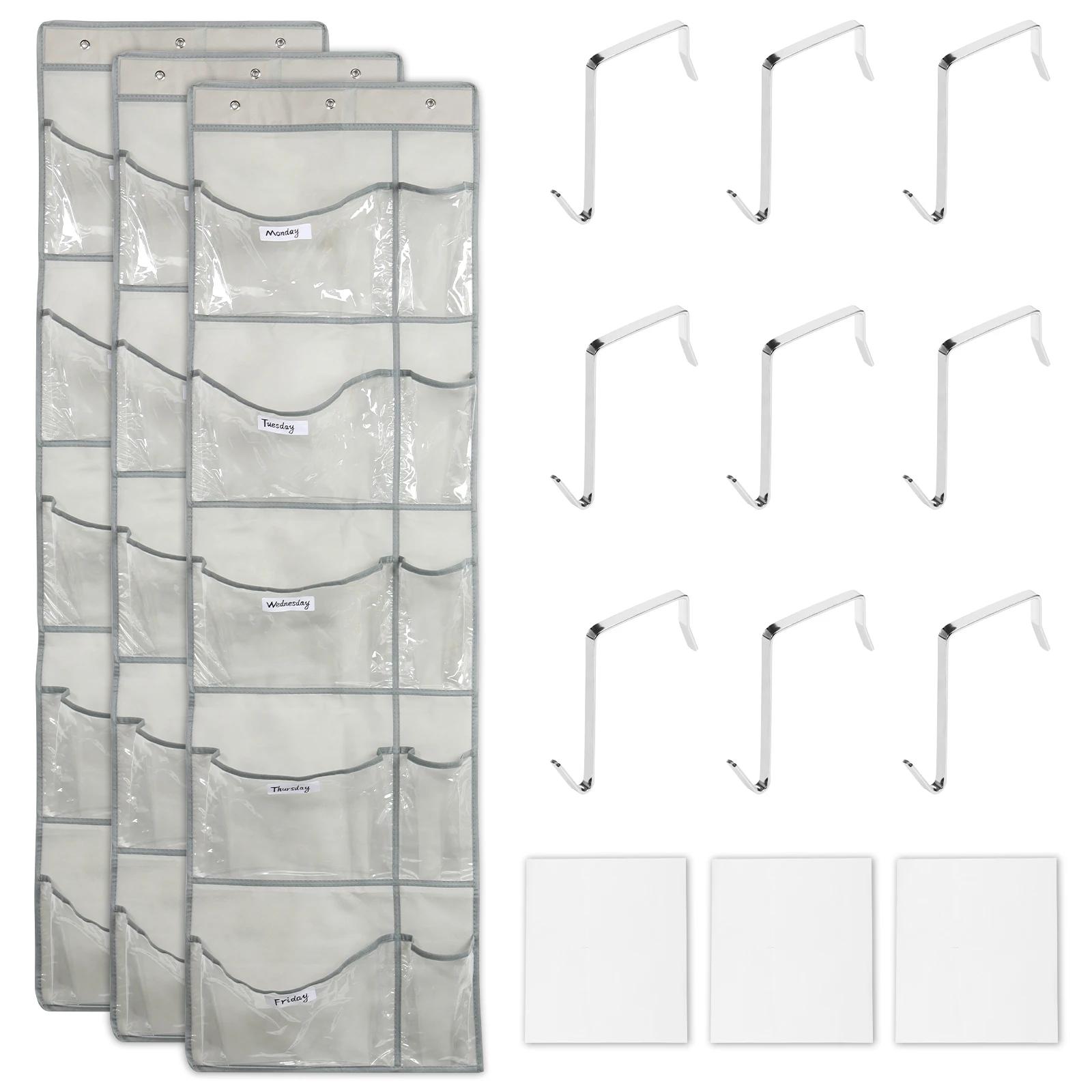 3Pcs Weekly Clothes Organizer 5 Layers Transparent Kids Clothing Organizer Multipurpose Wall Mounted Clothes Bag with 10 Pocket
3Pcs Weekly Clothes Organizer 5 Layers Transparent Kids Clothing Organizer Multipurpose Wall Mounted Clothes Bag with 10 Pocket