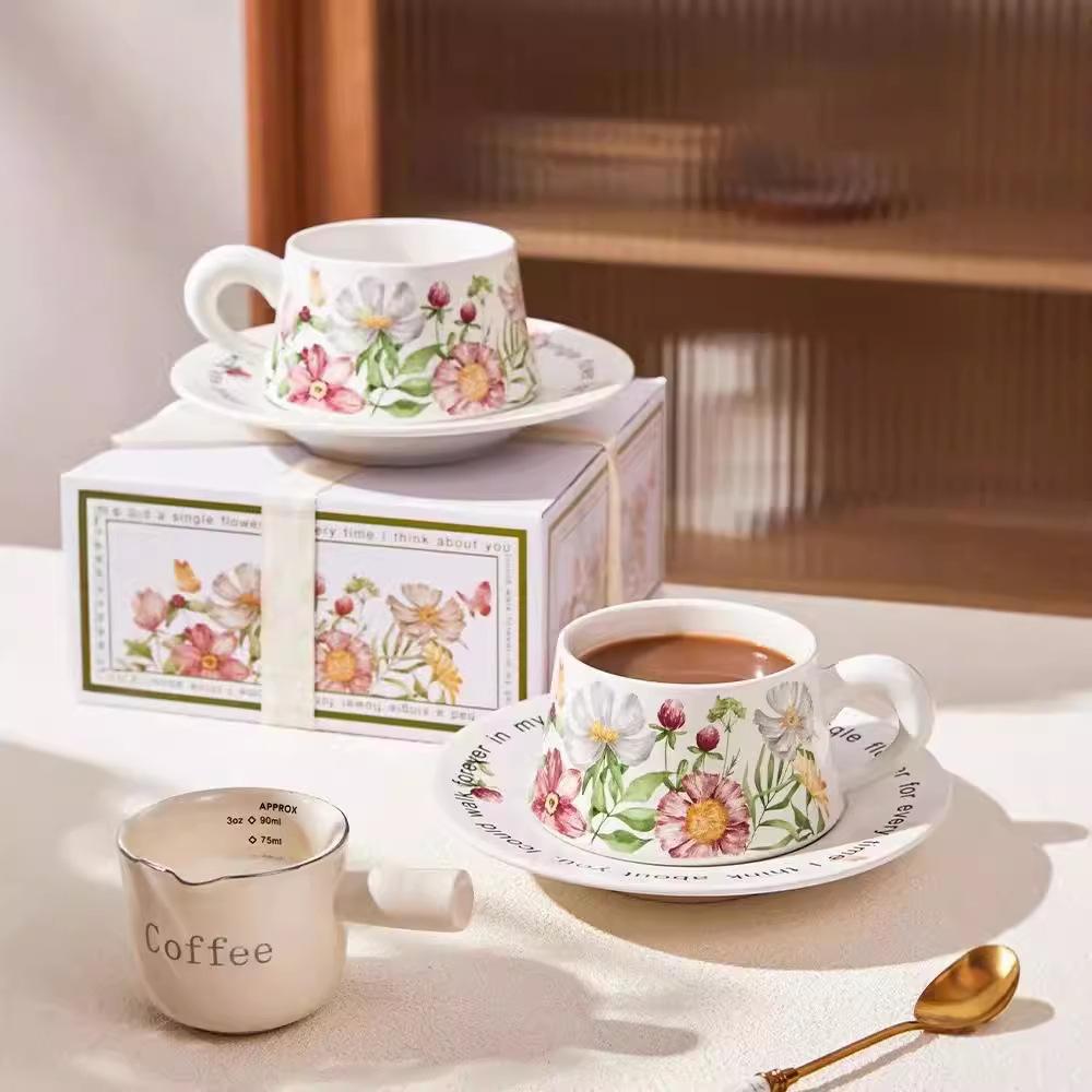 Iris Coffee Cup And Saucer Set, Gift Box, Afternoon Tea Cup Accompaniment, High Value Birthday Gift For Friends 280ML
Iris Coffee Cup And Saucer Set, Gift Box, Afternoon Tea Cup Accompaniment, High Value Birthday Gift For Friends 280ML