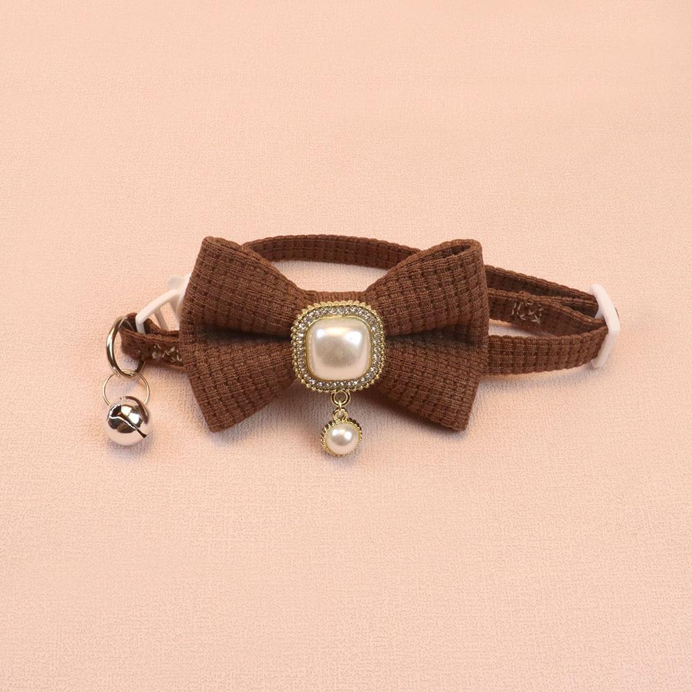 New Waffle Pet Collar Cute Bow Bell Cat Collar Retro Pearl Pendant Dog Collar Accessories коричневий
New Waffle Pet Collar Cute Bow Bell Cat Collar Retro Pearl Pendant Dog Collar Accessories коричневий