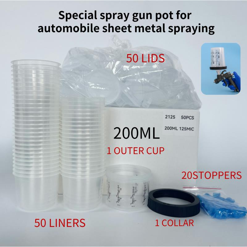 50Pcs/Set Spray Gun Paint Mixing Cup H/O Quick Cup Paint System Spray Gun Tank 180ML/350ML/600ML/800ML Disposable Paint Cup 180ml 50pcs
50Pcs/Set Spray Gun Paint Mixing Cup H/O Quick Cup Paint System Spray Gun Tank 180ML/350ML/600ML/800ML Disposable Paint Cup 180ml 50pcs